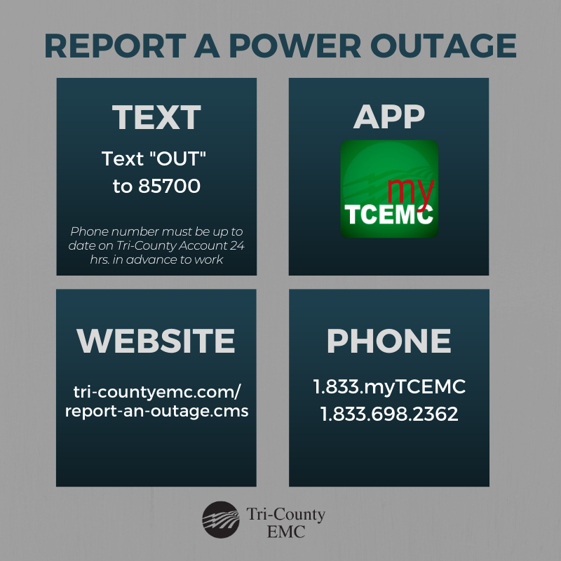 tri county homeworks power outage update
